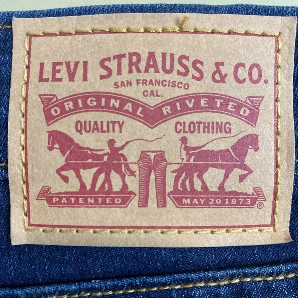 Levi's Womens Blue 721 High Rise Skinny Dark Wash Denim Pockets Jeans Size 30